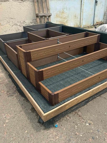Високі теплі грядки з ДПК 3D фактура,висота 150 mm 150х550х1000 mm 11052 фото