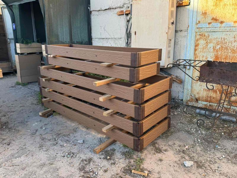 Високі теплі грядки з ДПК 3D фактура,висота 150 mm 150х550х1000 mm 11052 фото